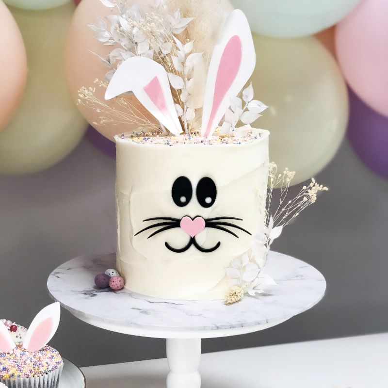  Easter Bunny Ear Cake Kit Topper 