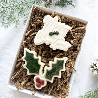 Merry Christmas Style 2 Cookie Cutter and Embosser