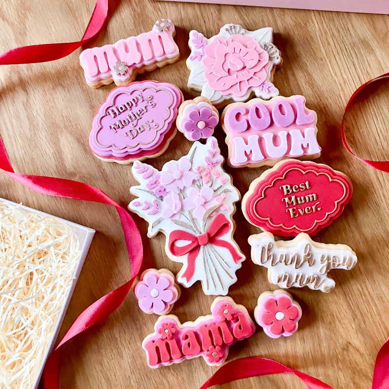 Heirloom Rose 3D Cookie Stamp and Cutter - suitable for two tone effect