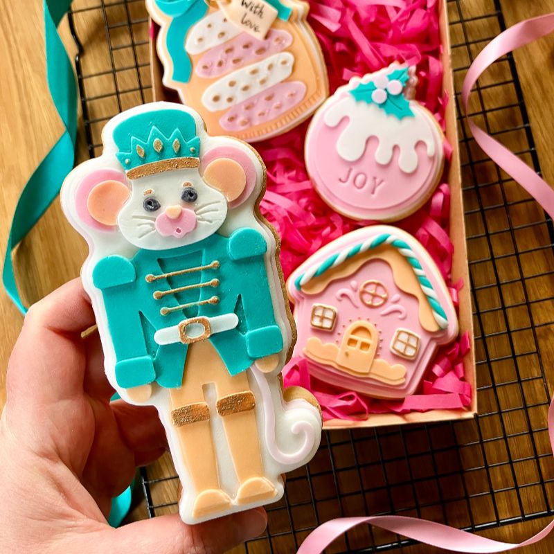 Mouse King Nutcracker Christmas 3D Cookie Stamp and Cutter - suitable for two tone effect
