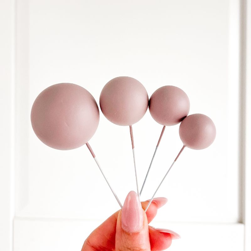 Cake Balls Set of 4 - Mauve