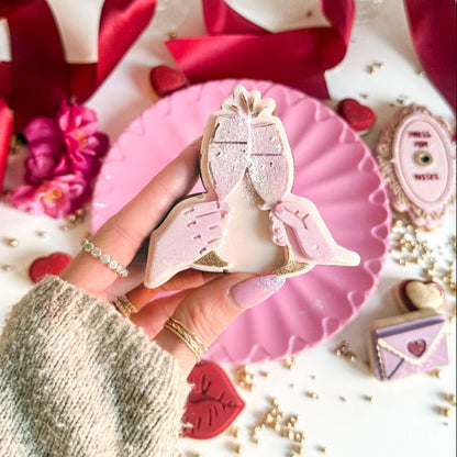 Girls Cheers 3D Stamp & Cutter Galentine's 3D Cookie Stamp and Cutter - suitable for two tone effect