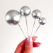 Cake Balls Set of 4 - Metallic Silver