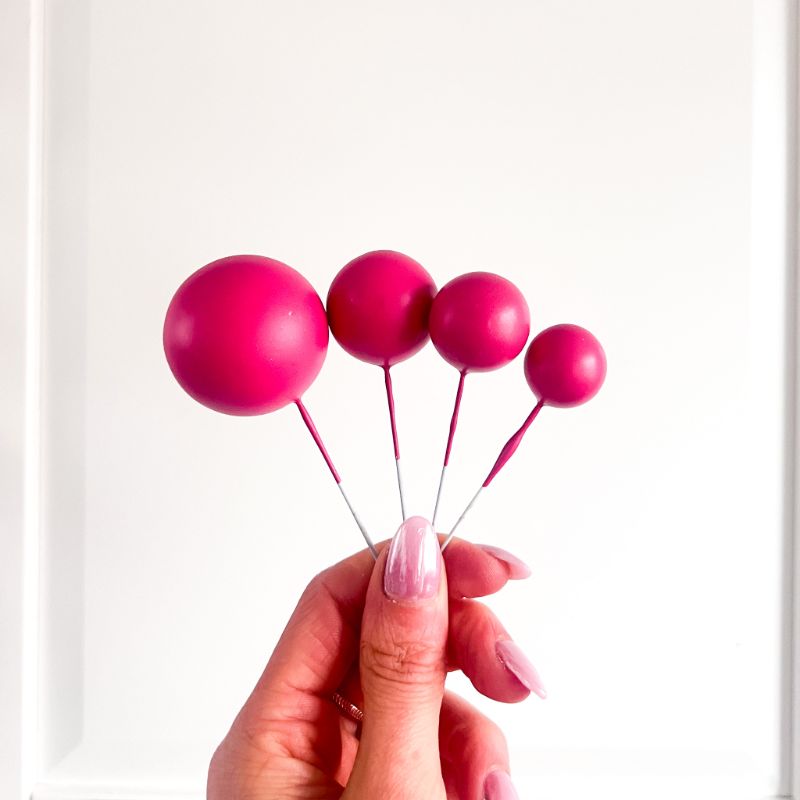 Cake Balls Set of 4 - Hot Pink