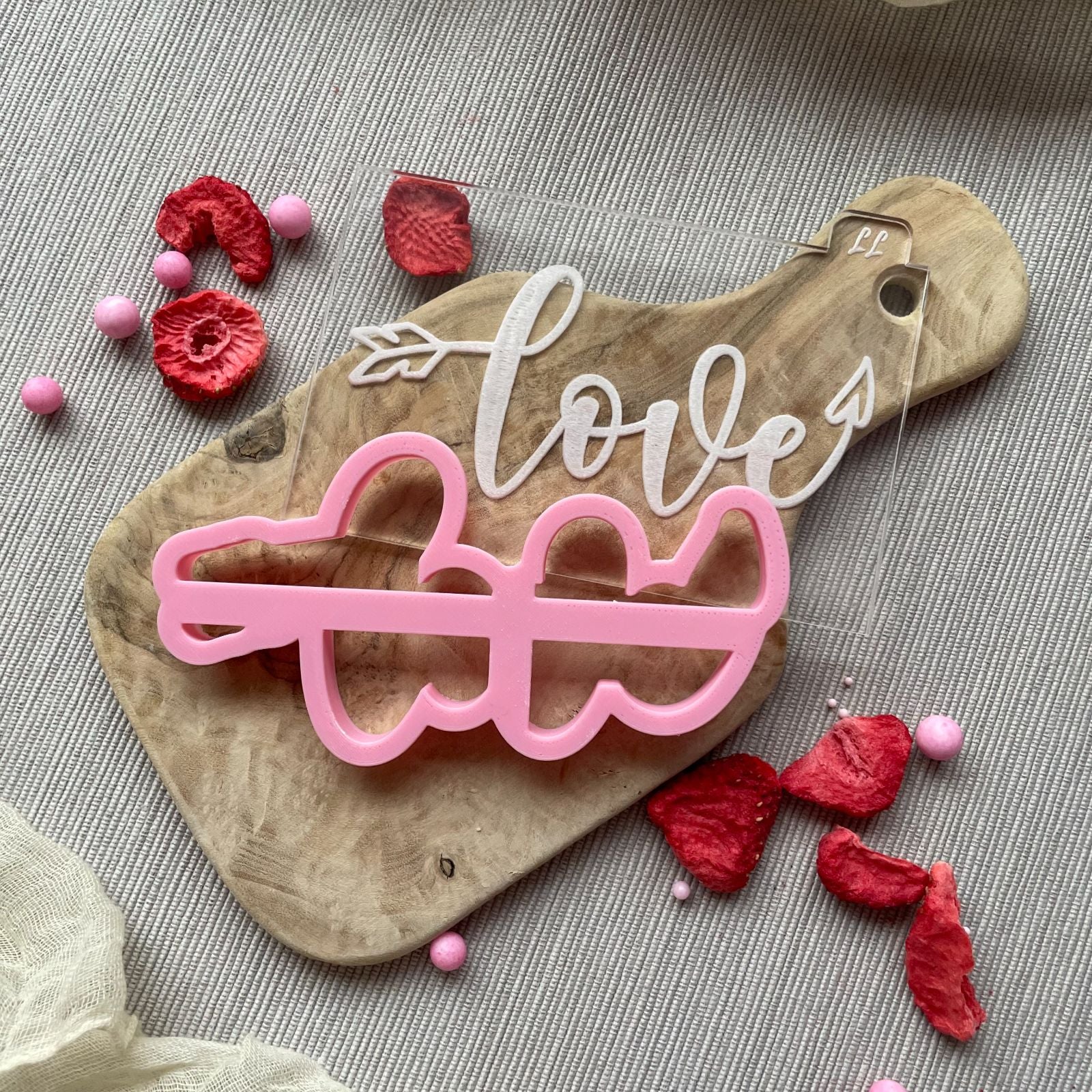 Love with Arrow and Heart Valentine's Cookie Cutter and Embosser