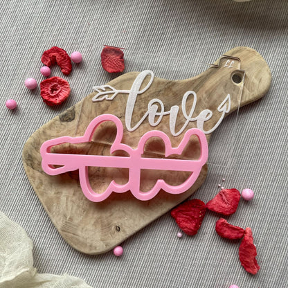 Love with Arrow and Heart Valentine's Cookie Cutter and Embosser