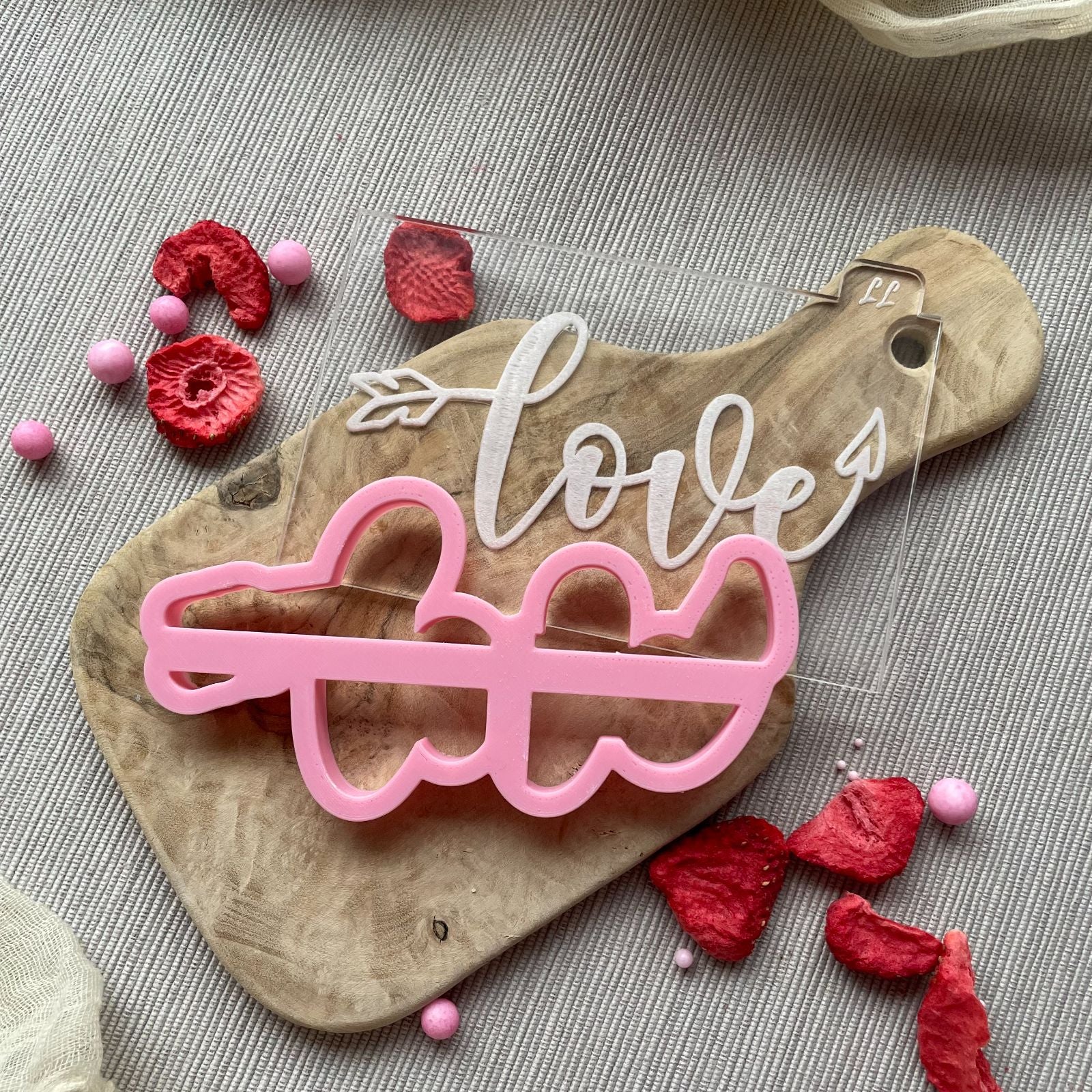 Love with Arrow and Heart Valentine's Cookie Cutter and Embosser