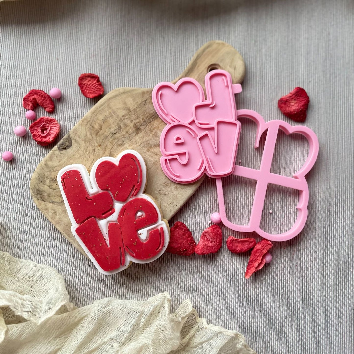 Love in Bubble Font Valentine's Cutter and Stamp