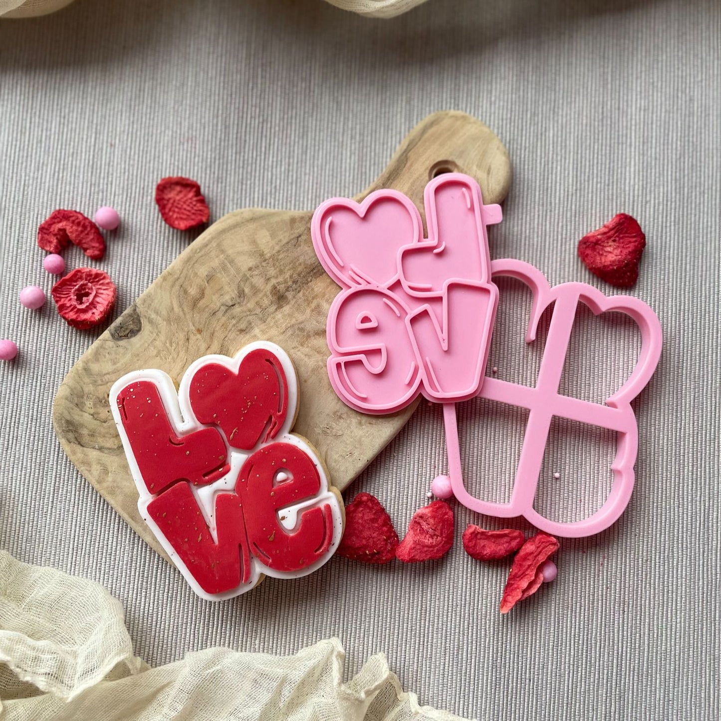 Love in Bubble Font Valentine's Cutter and Stamp