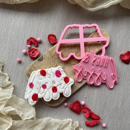 Hugs and Kisses Style 2 Valentine's Cookie Cutter and Stamp
