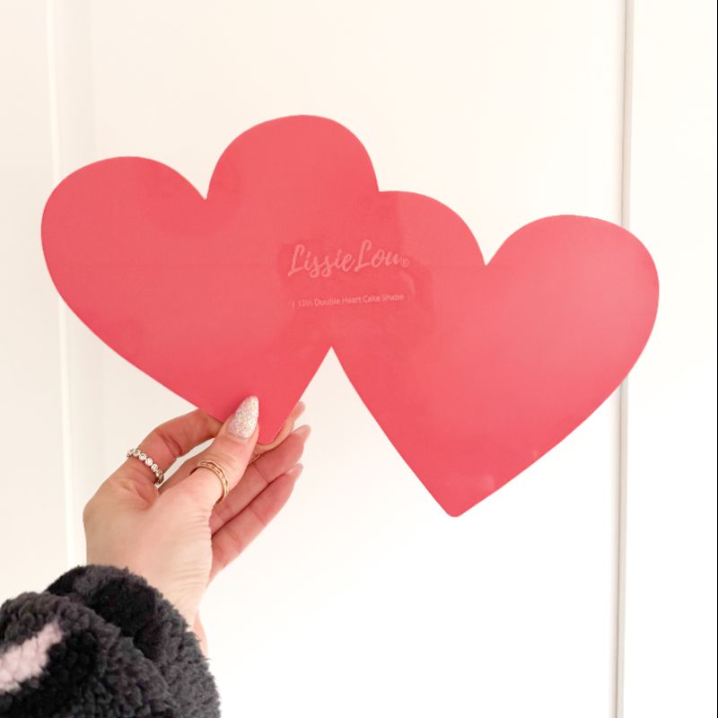 Double Heart Cake Shape – Reusable Template for Perfectly Shaped Cakes