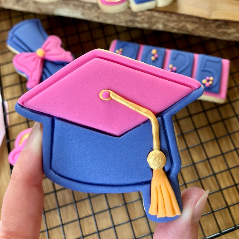 Graduation Hat Cookie Cutter and Stamp