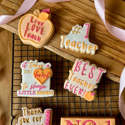 It Takes a Big Heart Teacher Cookie Cutter and Embosser