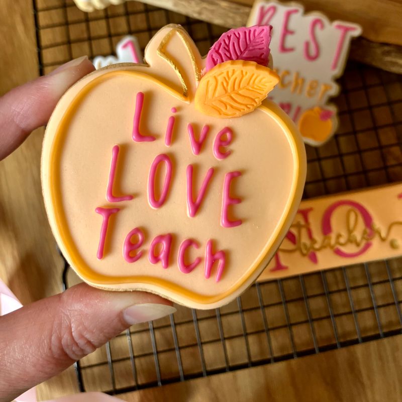 Live Love Teach Teacher Cookie Cutter and Embosser