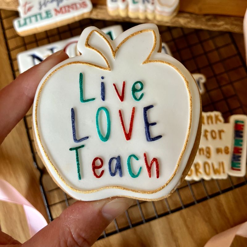 Live Love Teach Teacher Cookie Cutter and Embosser