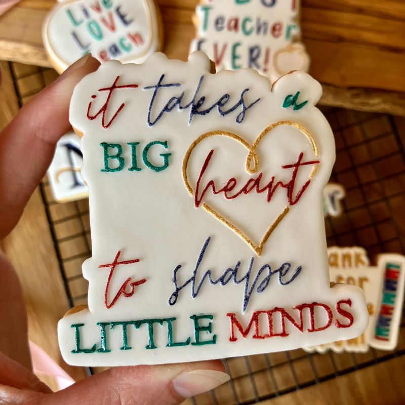 It Takes a Big Heart Teacher Cookie Cutter and Embosser