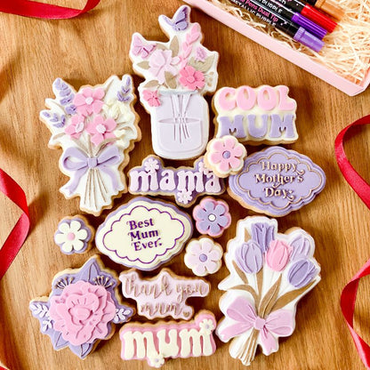 Spring Meadow Jar of Flowers Large 3D Cookie Stamp and Cutter - suitable for two tone effect