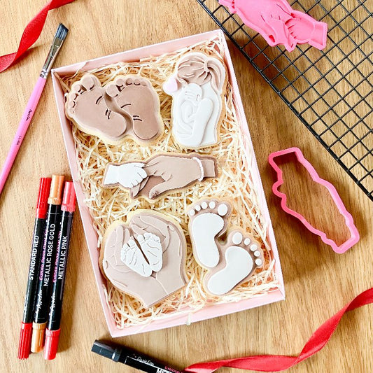 Simple Baby Feet 3D Cookie Stamp and Cutter - suitable for two tone effect