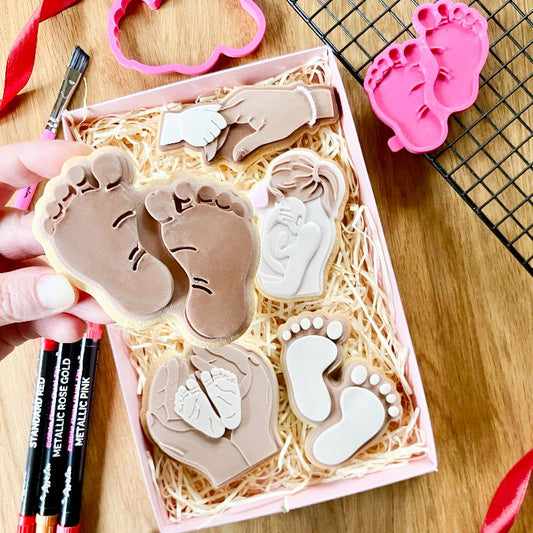 Baby Feet 3D Cookie Stamp and Cutter - suitable for two tone effect