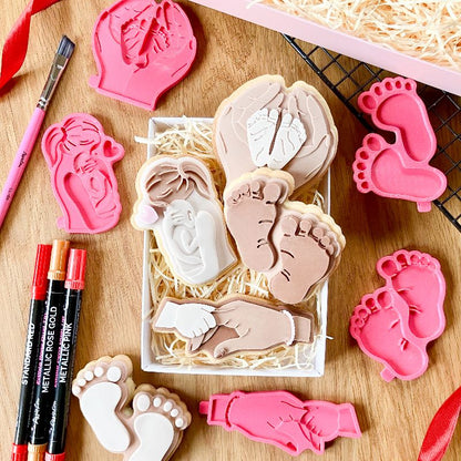 Baby Feet 3D Cookie Stamp and Cutter - suitable for two tone effect