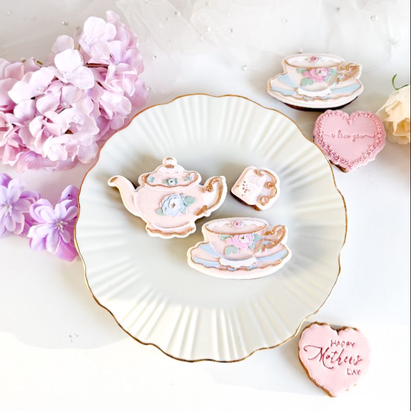 Mini Tea Bag 3D Cookie Stamp and Cutter - suitable for two tone effect