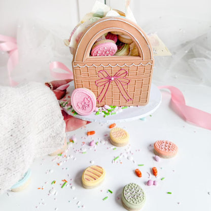 3D Easter Egg Basket Set Cookie Cutter and Embosser
