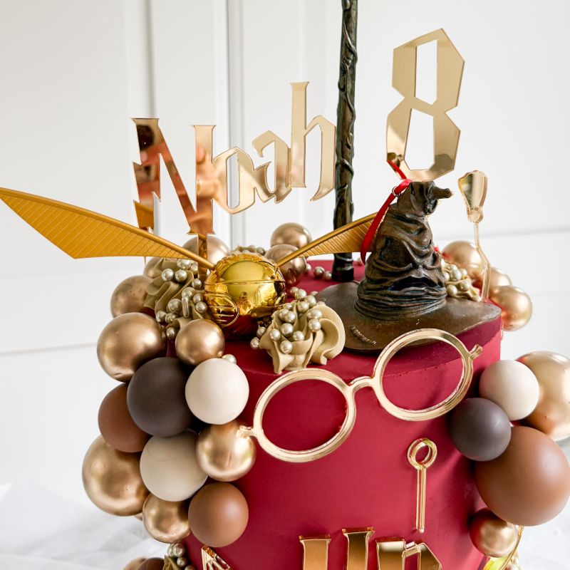 HP Wizard Font and Accessories Cake Topper or Motif