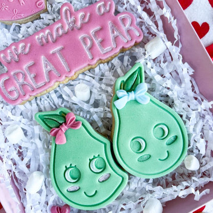 We Make A Great Pear Valentine's Cookie Cutter and Stamp