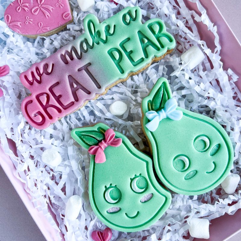 We Make A Great Pear Valentine's Cookie Cutter and Stamp