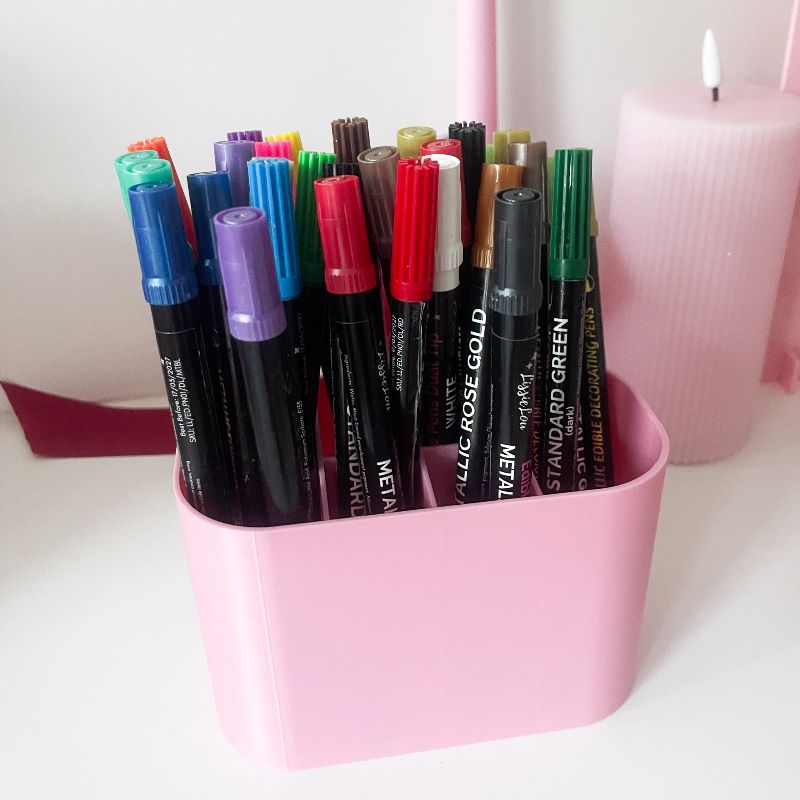 Edible Pen Holder Pot by LissieLou – Pink Cake Decorating Organiser