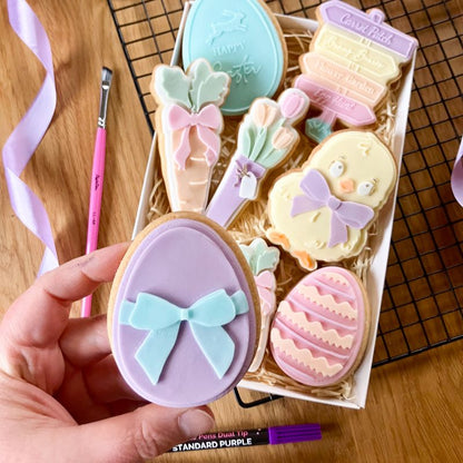 Easter Egg with Elegant Bow 3D Cookie Stamp and Cutter - suitable for two tone effect