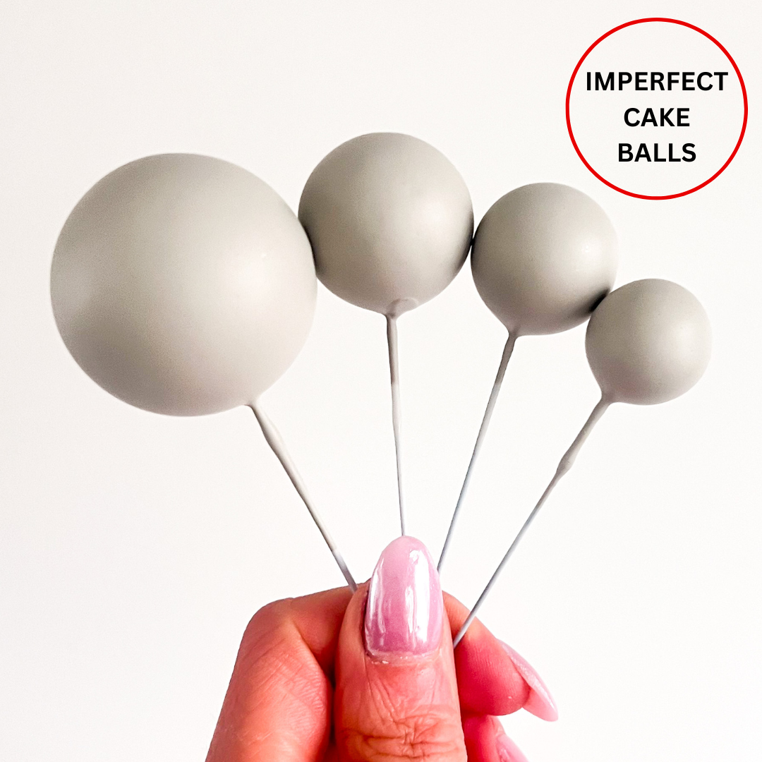 Imperfect Cake Balls Set of 4 - Light Grey