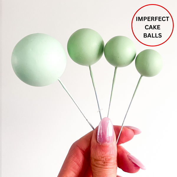 Imperfect Cake Balls Set of 4 - Pastel Green