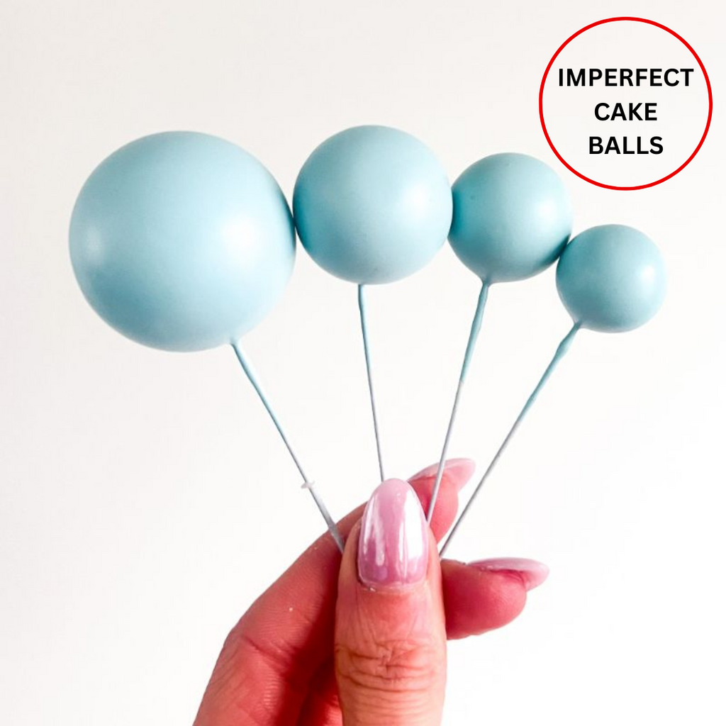 Imperfect Cake Balls Set of 4 - Light Blue