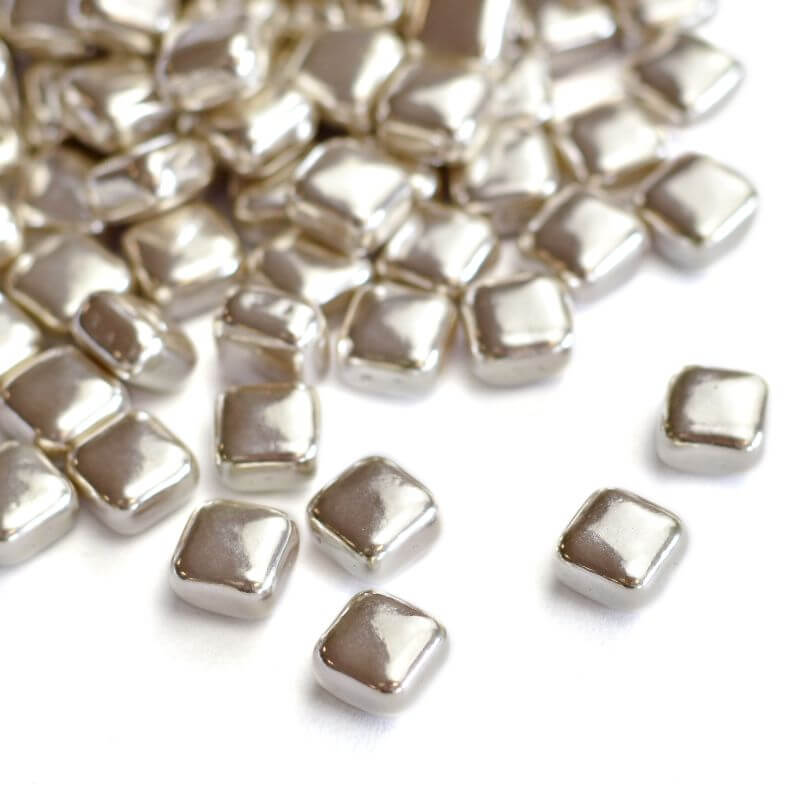 Silver Metallic Square Sprinkles 