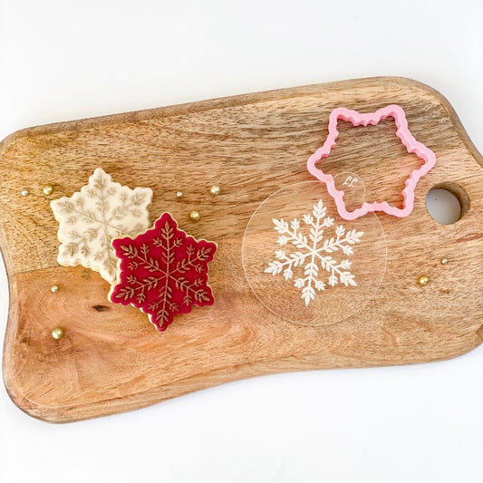 Snowflake Christmas Cookie Cutter and Embosser