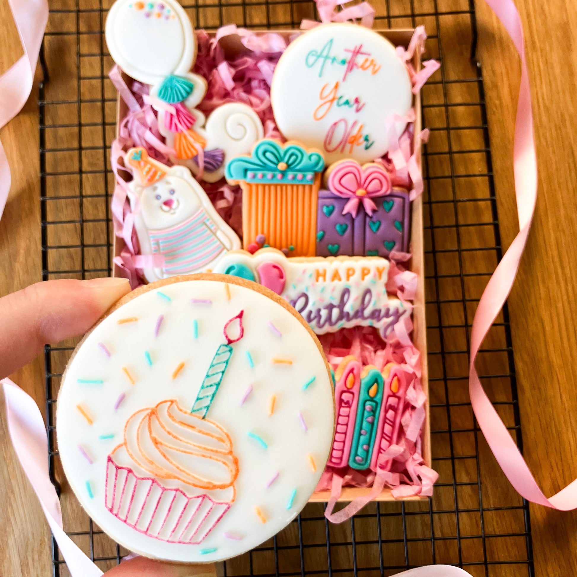 Cupcake with Candle Birthday Cookie Embosser