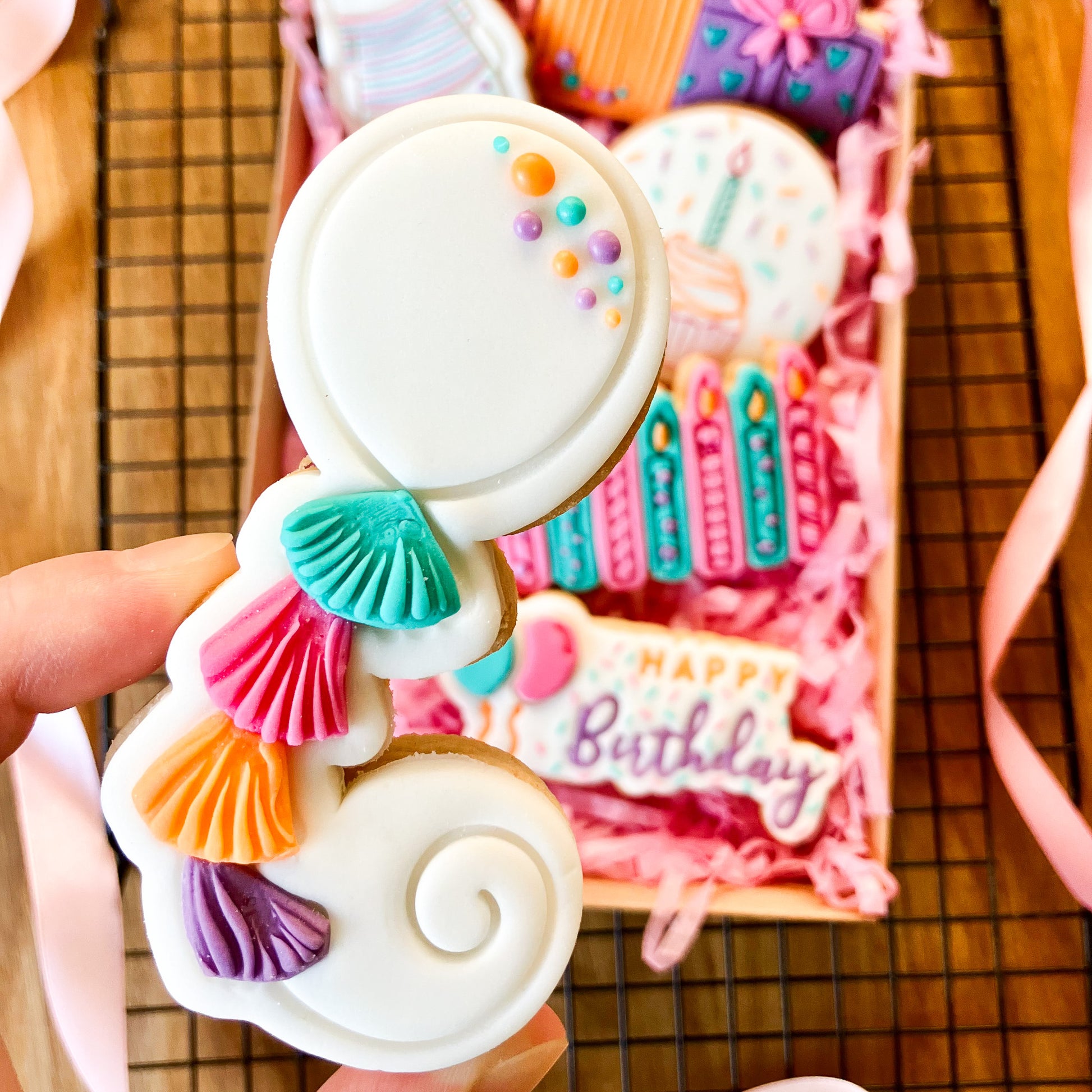 Birthday Balloon with Tassels Cookie Cutter and Stamp