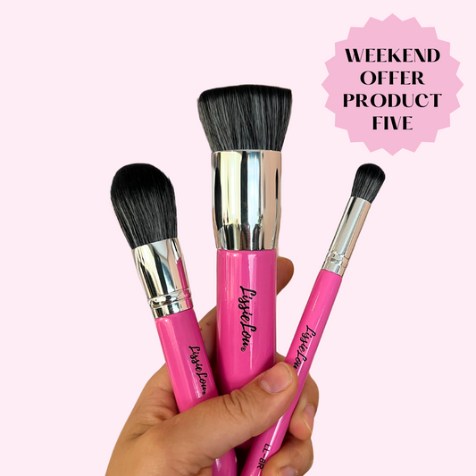 PINK WEEKEND OFFER PRODUCT 5: Set of 3 Rounded Paint Brush Set 