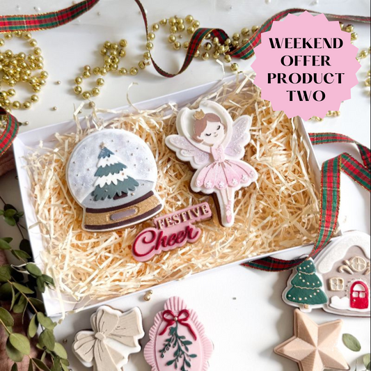 PINK WEEKEND OFFER PRODUCT 2: Christmas Bundle of 3D Stamps and Cutters Option 1 - Set of 6 items