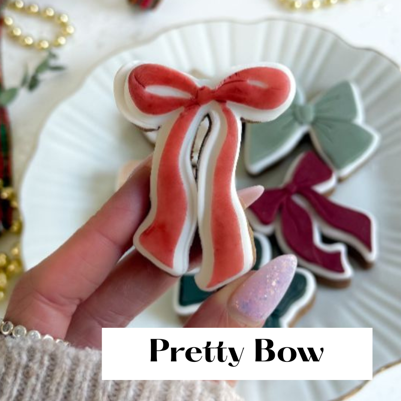 The Large Bow Collection – Set of 6 3D Cookie Stamp and Cutter - suitable for two tone effect