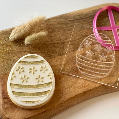 Easter Egg Style 2 Cookie Cutter and Embosser