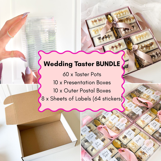 Wedding Taster Bundle (Taster Pots, Presentation Boxes, Postal Boxes and Custom Labels)