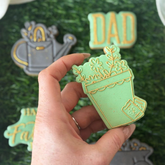 Plant Pot Father's Day Cookie Cutter and Embosser