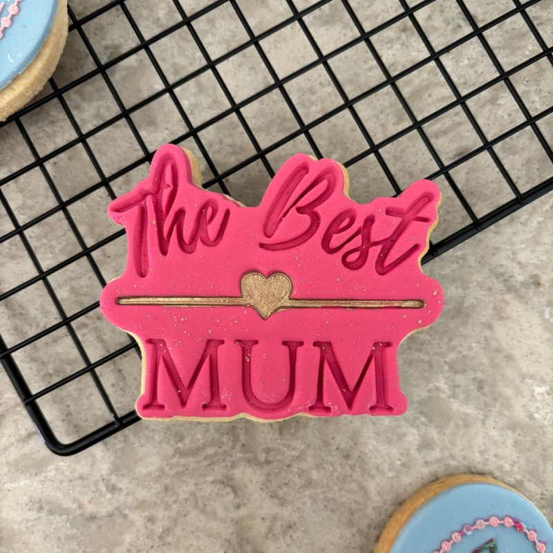 The Best Mum Mother's Day Cookie Cutter and Stamp