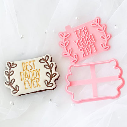 Best Daddy Ever Father's Day Cookie Cutter and Stamp
