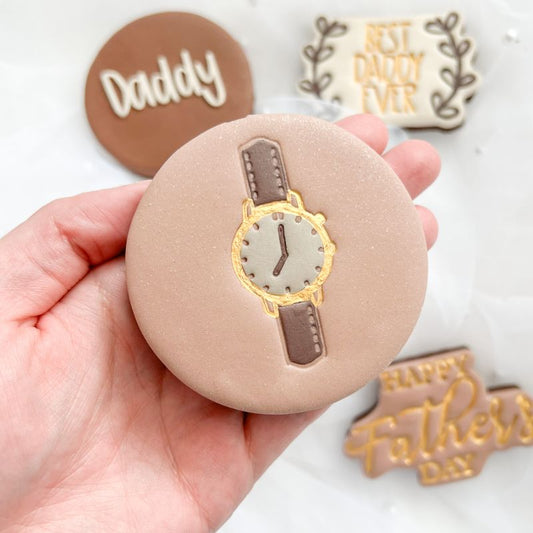 Mini Watch Father's Day Cookie Stamp