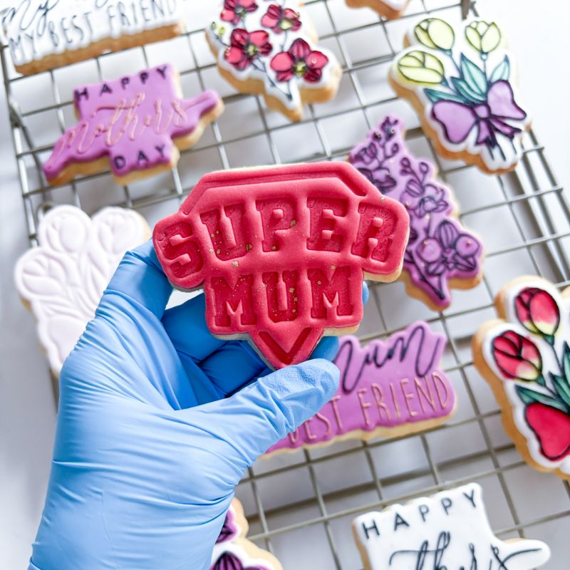 Super Mum Mother's Day Cookie Cutter and Stamp
