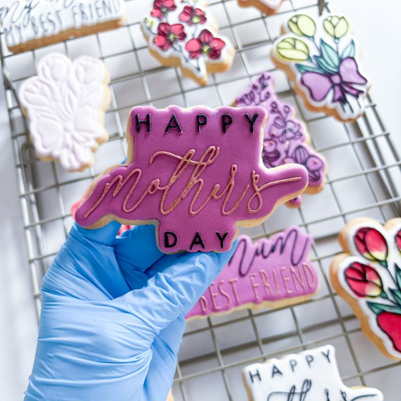 Happy Mother's Day Style 3 Cookie Cutter and Embosser