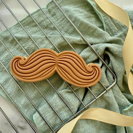 Moustache with Lines Father's Day Cookie Cutter and Stamp